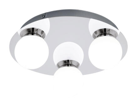 Eglo Mosiano plafonnier LED 3x2,3 W chrome blanc 1