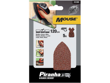 Piranha Mouse X31009-XJ feuilles abrasives G120 1