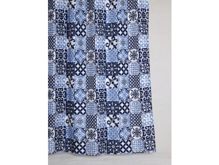 Allibert Mozaic douchegordijn 180x200 cm blauw/zwart/wit 1