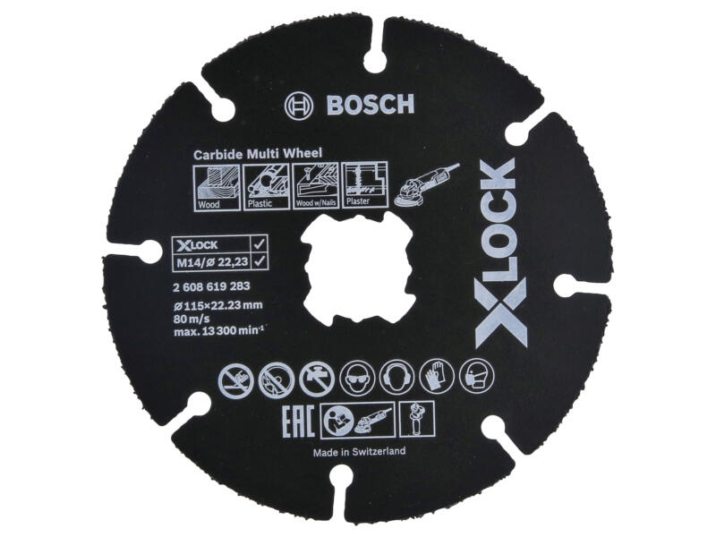 Bosch Professional X-LOCK Doorslijpschijf 125mm – Voor Multimateriaal, 1mm Dik, 22.23mm Gat, Snel Verwisselbaar