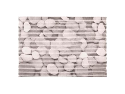 Differnz Multi tapis de bain antidérapant PVC 65x45 cm gris pierre 1
