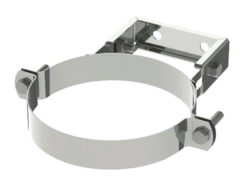 Saninstal Rookafv. muurbeugel 131mm inox