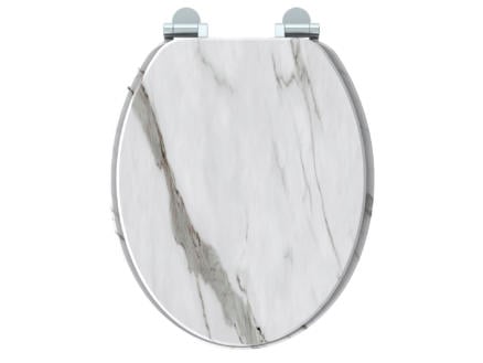Allibert Naturo abattant WC marbre blanc 1