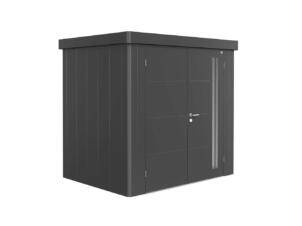 Biohort Neo 1B tuinhuis 236x180x222 cm met dubbele deur metaal donkergrijs metallic