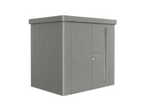 Biohort Neo 1B tuinhuis 236x180x222 cm met dubbele deur metaal kwartsgrijs metallic