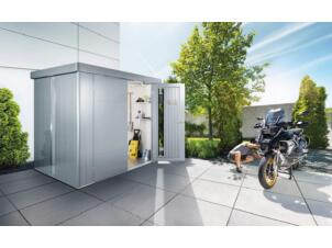Biohort Neo 1B tuinhuis 252x132x210 cm metaal zilver metallic