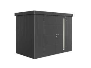 Biohort Neo 1C tuinhuis 292x180x222 cm met dubbele deur metaal donkergrijs metallic