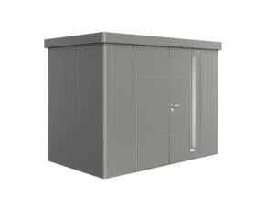 Biohort Neo 1C tuinhuis 292x180x222 cm met dubbele deur metaal kwartsgrijs metallic
