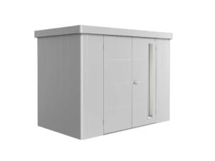 Biohort Neo 1C tuinhuis 292x180x222 cm met dubbele deur metaal zilver metallic
