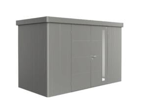 Biohort Neo 1D tuinhuis 348x180x222 cm met dubbele deur metaal kwartsgrijs metallic