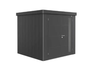 Biohort Neo 2B abri de jardin 236x236x222 cm avec double porte métal gris foncé métallique