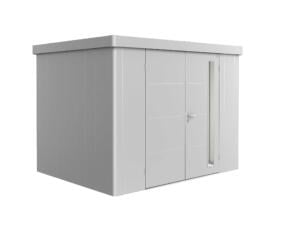 Biohort Neo 2C tuinhuis 292x236x222 cm met dubbele deur metaal zilver metallic