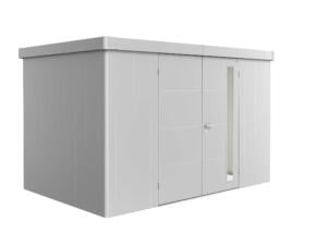 Biohort Neo 2D tuinhuis 348x236x222 cm met dubbele deur metaal zilver metallic