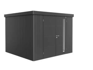 Biohort Neo 3C tuinhuis 292x292x222 cm met dubbele deur metaal donkergrijs metallic