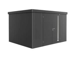 Biohort Neo 3D tuinhuis 348x292x222 cm dubbele deur metaal donkergrijs metallic