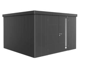 Biohort Neo 4D tuinhuis 348x348x222 cm met dubbele deur metaal donkergrijs metallic