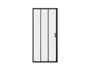 Allibert Nero doucheschuifdeur 89-91x185 cm helder glas zwart