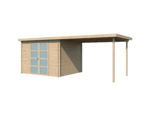 Gardenas Nice abri de jardin en bois 295x250x208 cm chalet + extension 300cm