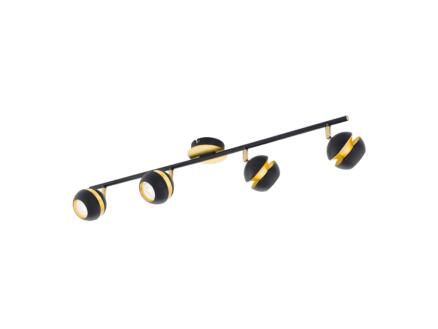 Eglo Nocito 1 barre de spots LED GU10 4x3,3W noir/or