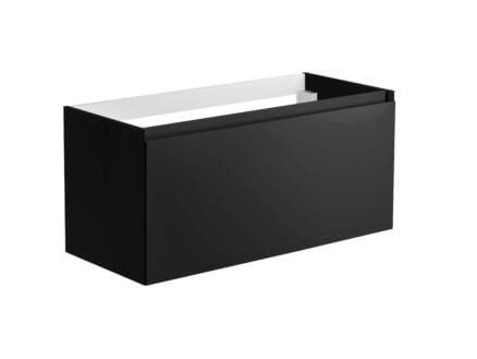 Allibert Nordik meuble lavabo 100cm tiroir à l'anglaise noir mat 1