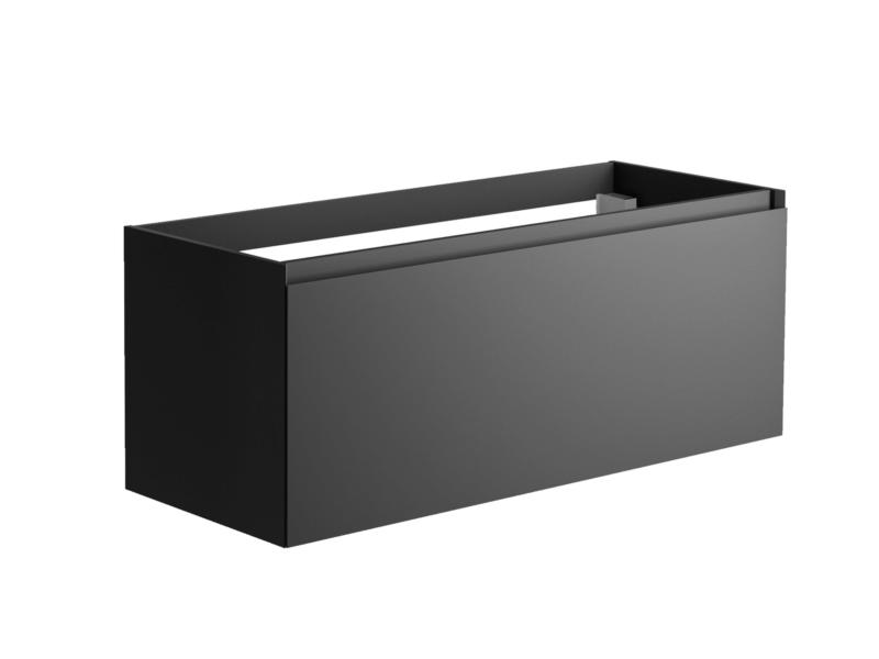 Allibert Nordik meuble lavabo 120cm tiroir à l'anglaise noir mat
