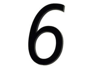 Numéro de maison 6 polyester 9cm