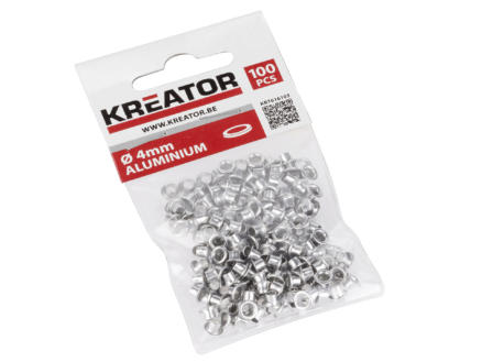 Kreator Oeillet 4mm aluminium 100 pièces 1