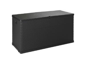 Opbergbox tuin 120x56x63 cm polypropyleen rattan antraciet