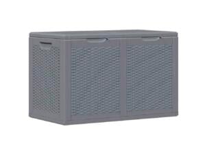 Opbergbox tuin 180l polypropyleen rattan grijs