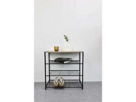 Opbergrek 63x30x63,5 cm metaal/hout