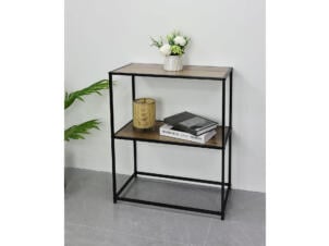 Opbergrek 63x30x75,5 cm metaal/hout