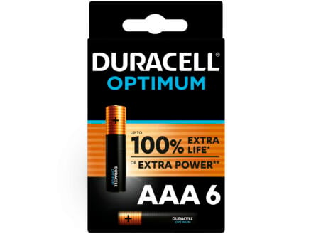Duracell Optimum batterij alkaline AAA 6 stuks 1