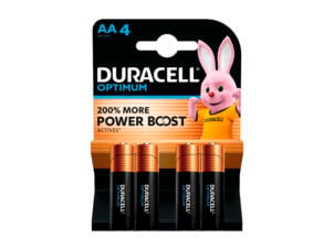 Duracell Optimum pile alcaline AA 4 pièces