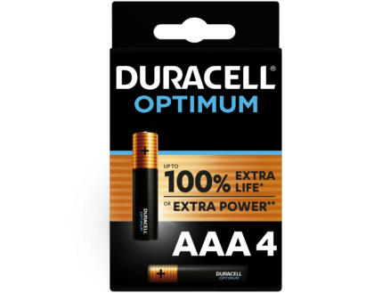 Duracell Optimum pile alcaline AAA 4 pièces 1