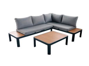 Garden Plus Ortona loungeset antraciet/grijs