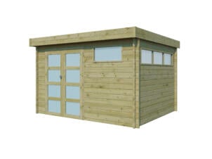 Woodlands Ottawa I abri de jardin en bois 355x295x230 cm chalet imprégné isolation toit