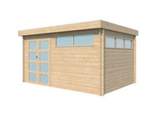 Woodlands Ottawa II houten tuinhuis 415x295x230 cm blokhut anticondensbescherming