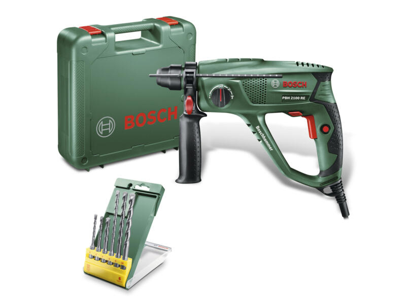 Bosch PBH 2100 RE marteau-perforateur 550W + set de forets gratuit