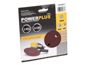 Powerplus POWAIR0123 papier abrasif G120 150mm 5 pièces