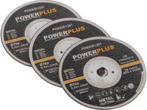 Powerplus Air POWAIR1201 disque de coupe métal 76x1,2x9,5 mm 3 pièces