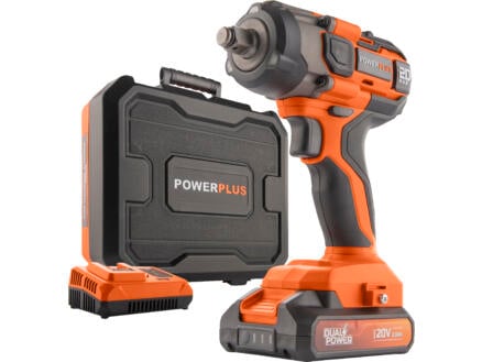 Powerplus Dual Power POWDP20160 clé à chocs sans fil 20V + batterie et chargeur 1