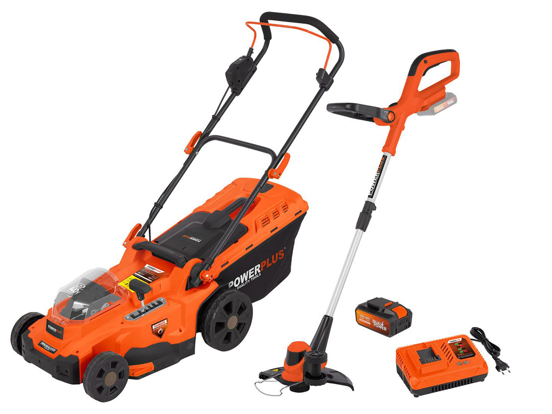 openbaar Lief Assortiment Powerplus Dual Power POWDPG75620 accu grasmaaier 40V Li-Ion 37cm + accu grastrimmer 20V Li-Ion | Hubo openbaar Lief Assortiment Powerplus Dual Power POWDPG75620 accu grasmaaier 40V Li-Ion 37cm + accu grastrimmer 20V Li-Ion | Hubo