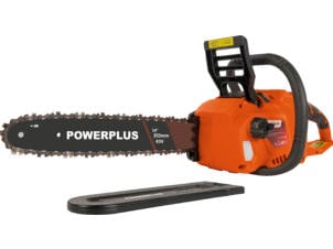 Powerplus Dual Power POWDPG7576 tronçonneuse sans fil 2x20 V Li-Ion 350mm batterie non comprise