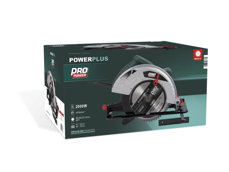 Powerplus Pro Power POWP4020 cirkelzaag 2000W 235mm