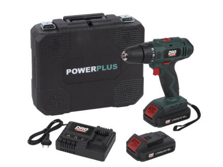 Powerplus Pro Power POWP8040 perceuse-visseuse sans fil 18V Li-Ion avec 2 batteries + coffret