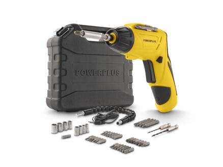 Powerplus POWX00406 visseuse sans fil 4V Li-Ion + 47 accessoires + coffre