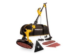 Powerplus POWX0477 ponceuse de cloisons sèches 2-en-1 710W + 12 feuilles de ponçage