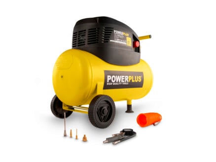 Powerplus POWX1730 compresseur 1100W 24l sans huile 1