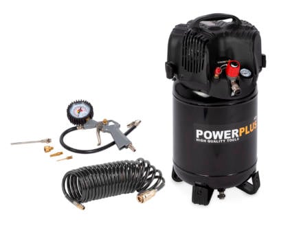 Powerplus POWX1731 compressor 1100W 24l olievrij + 6 accessoires 1