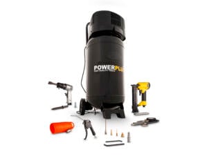 Powerplus POWX1751 compresseur 1100W 50l sans huile + 11 accessoires